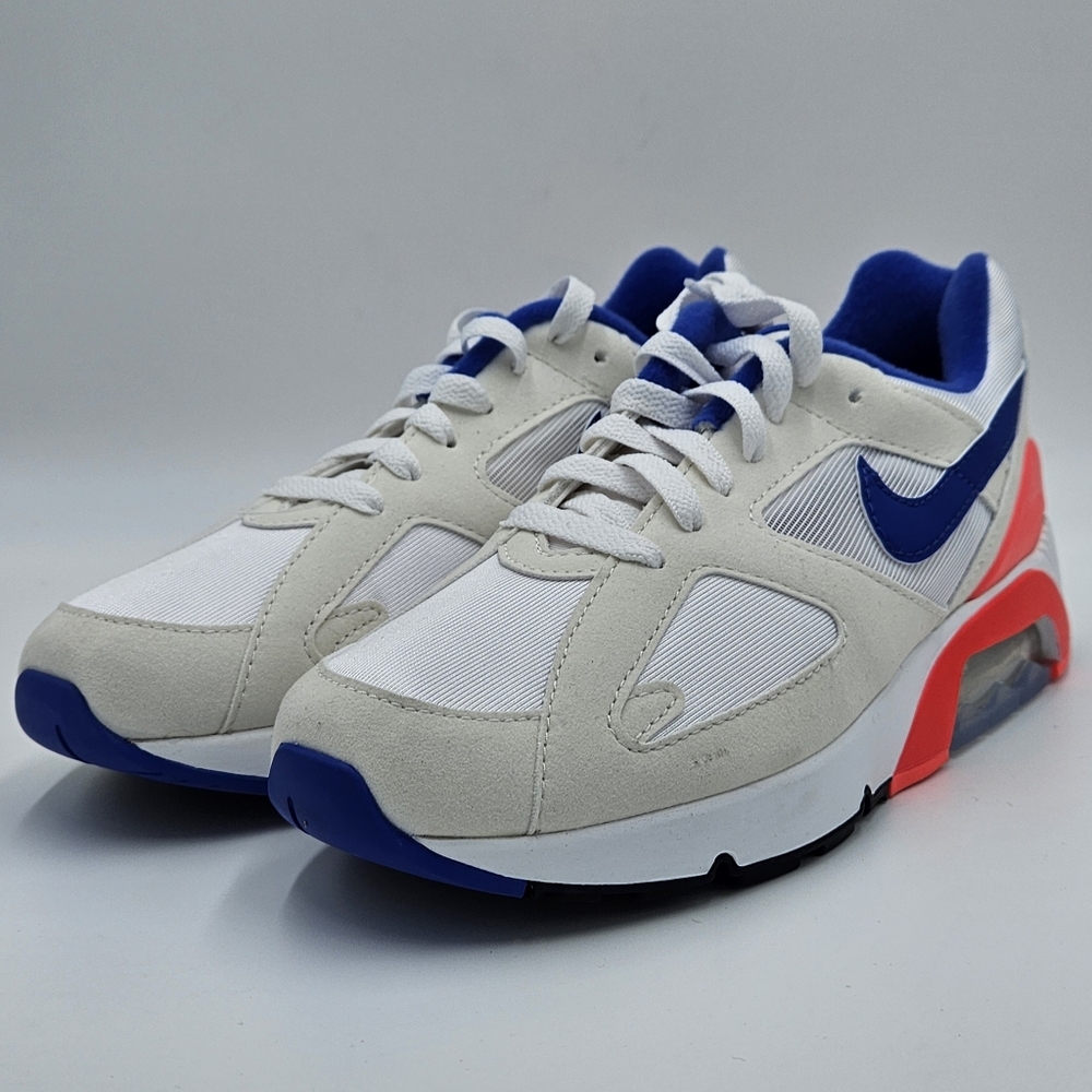 Nike Air Max 180 White Ultramarine Red Mens Sz 6 FJ9259-100